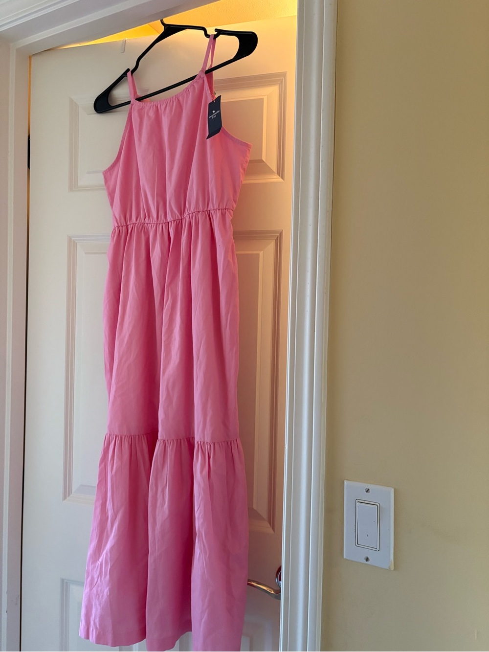 abercrombie kids Pink Tiered Spaghetti-Strap Dress